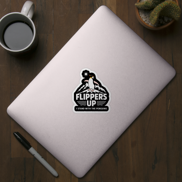 Flippers-Up-I-Stand-With-The-Penguins by ArtistTee ⭐⭐⭐⭐⭐